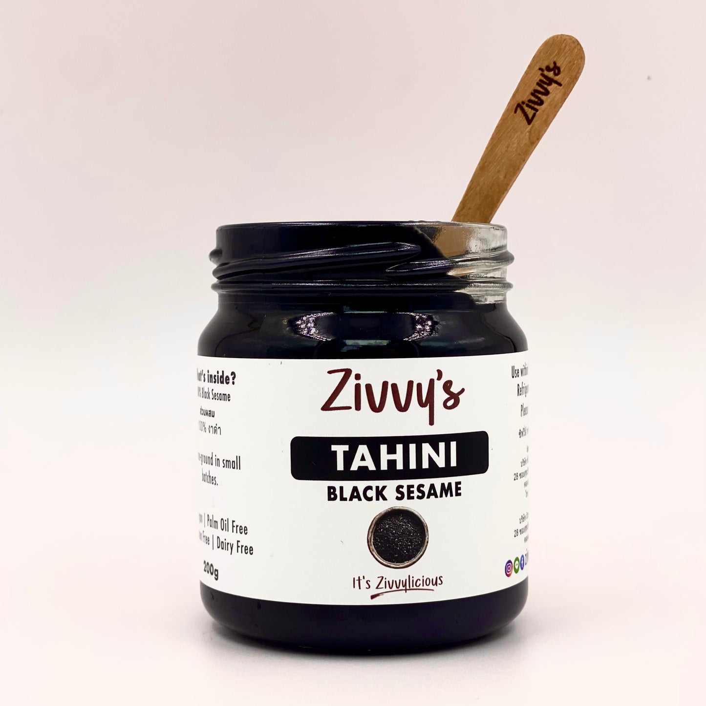 Tahini - Black Sesame – Bold & Nutty, Stone-Ground, Pure & Earthy Flavor | Zivvy's