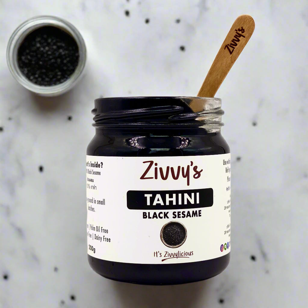 Tahini - Black Sesame – Bold & Nutty, Stone-Ground, Pure & Earthy Flavor | Zivvy's