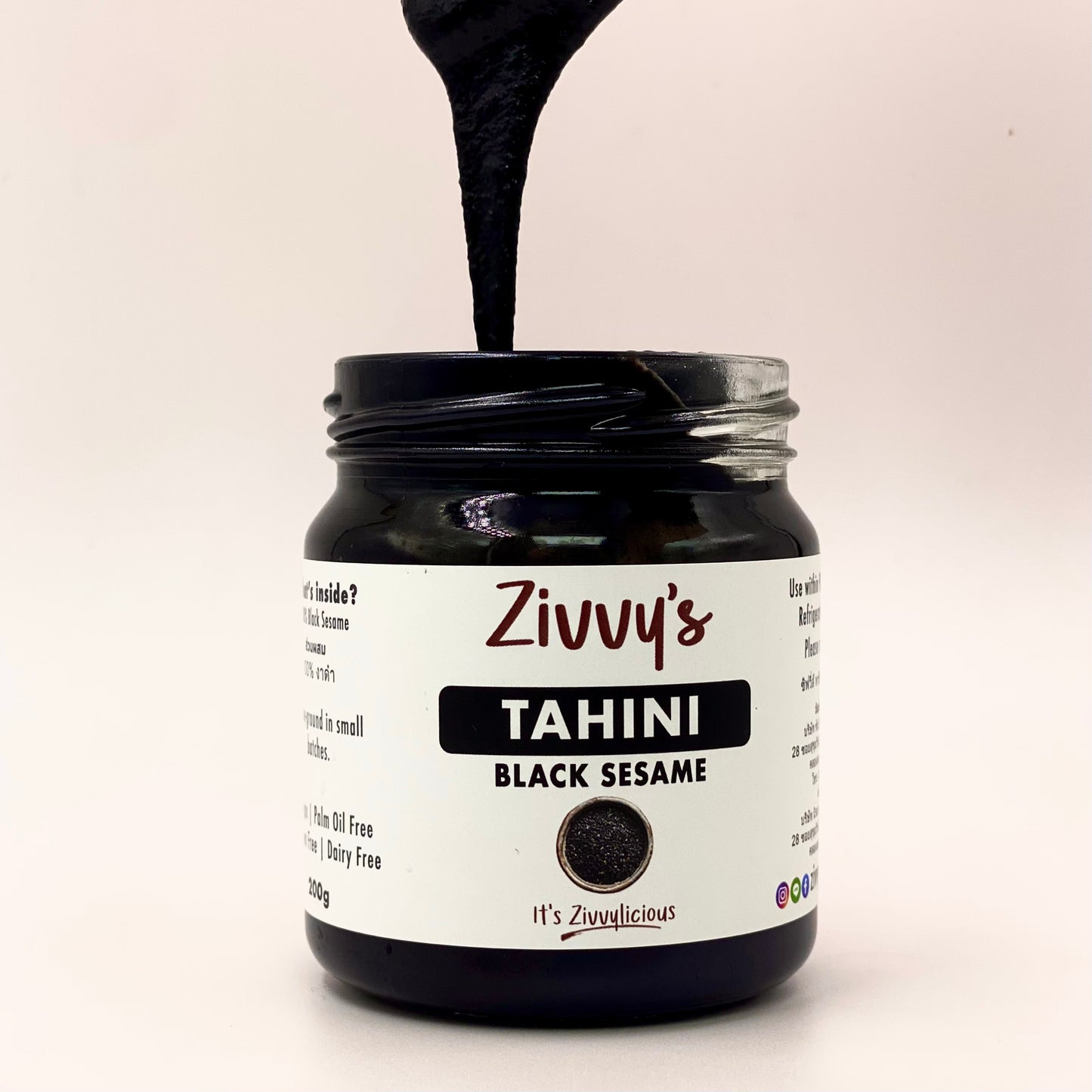 Tahini - Black Sesame – Bold & Nutty, Stone-Ground, Pure & Earthy Flavor | Zivvy's