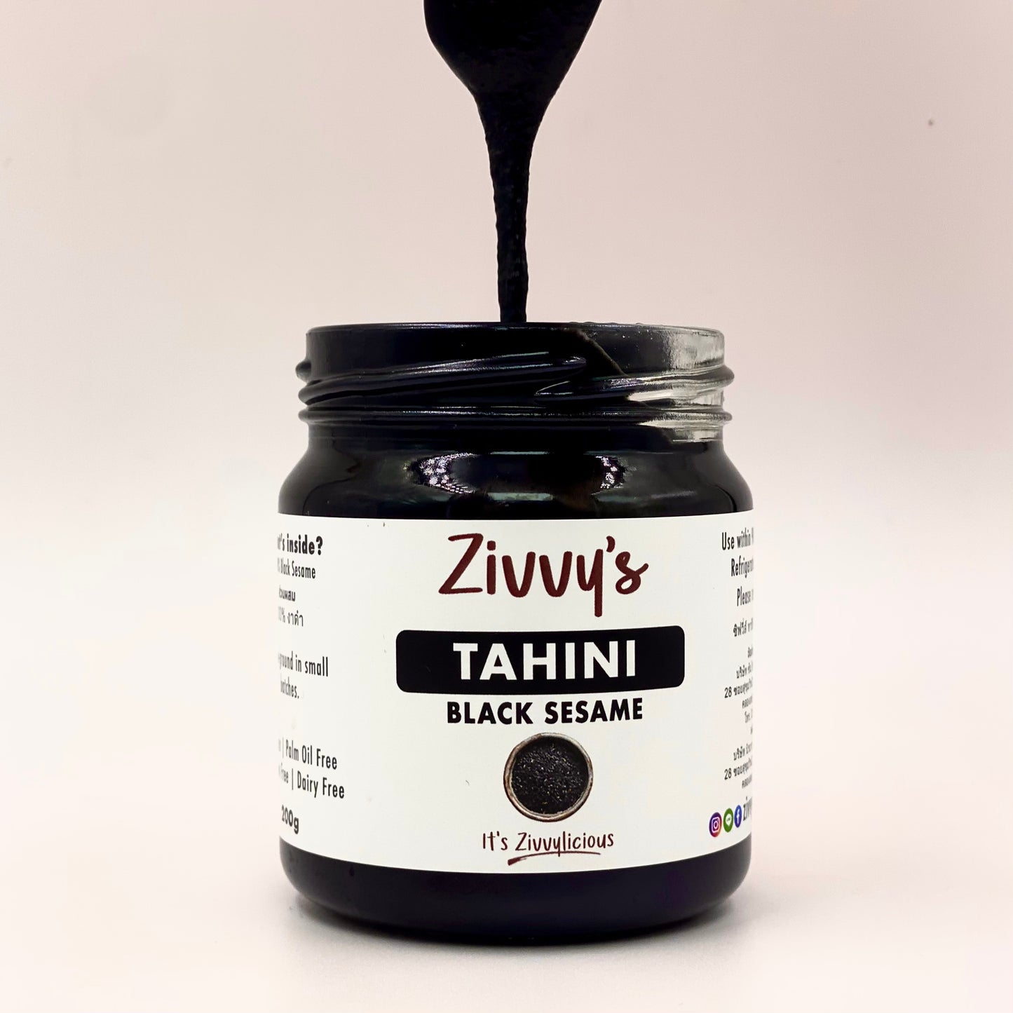 Tahini - Black Sesame – Bold & Nutty, Stone-Ground, Pure & Earthy Flavor | Zivvy's