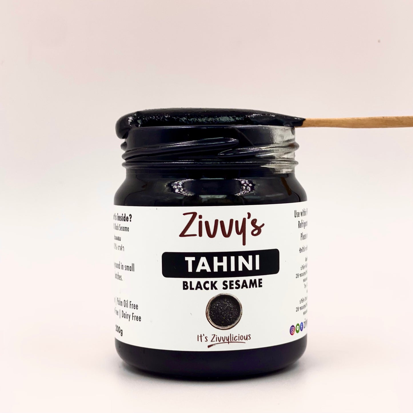 Tahini - Black Sesame – Bold & Nutty, Stone-Ground, Pure & Earthy Flavor | Zivvy's