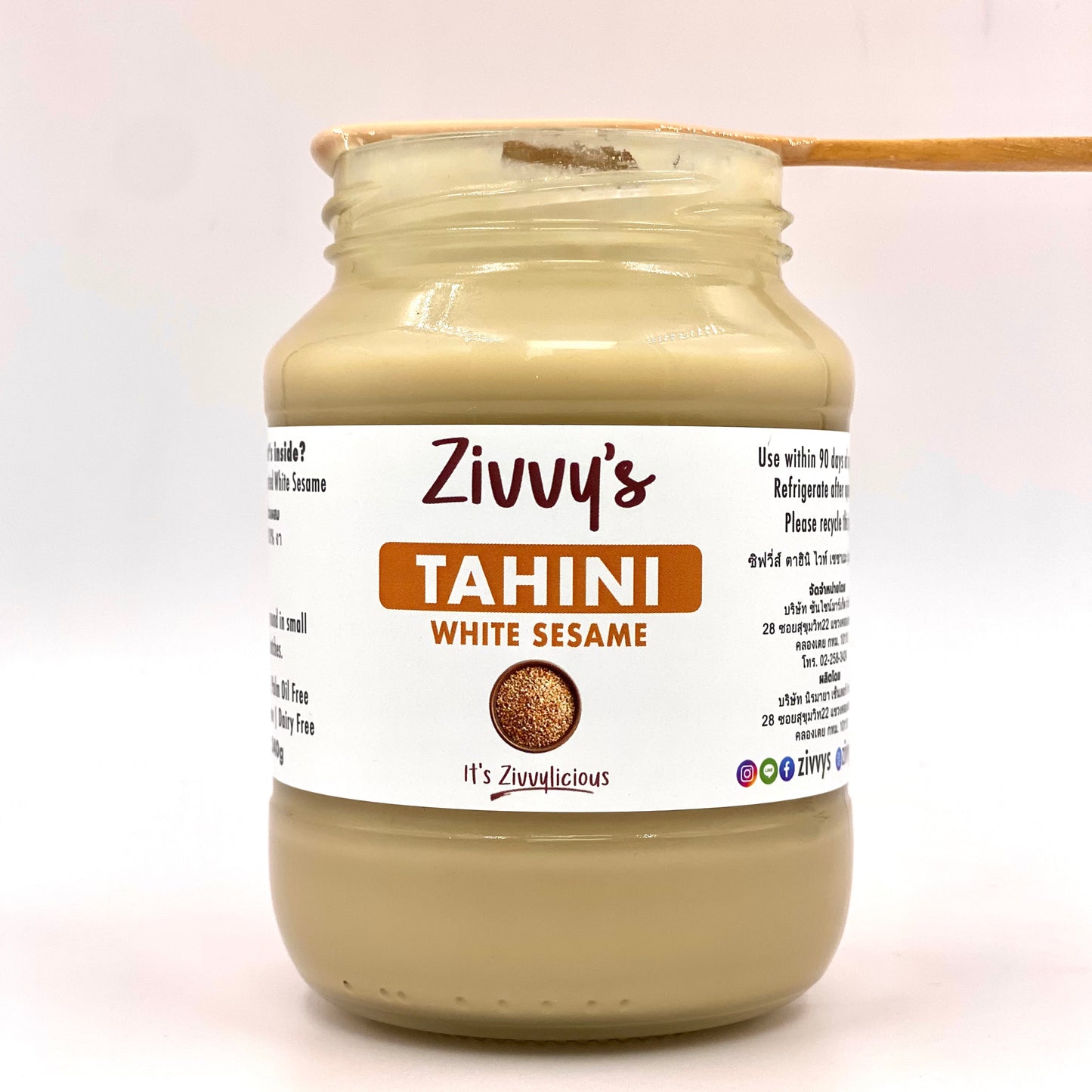 Tahini - White Sesame | 100% Pure Stone-Ground for Rich Flavor and Versatility | Zivvy's