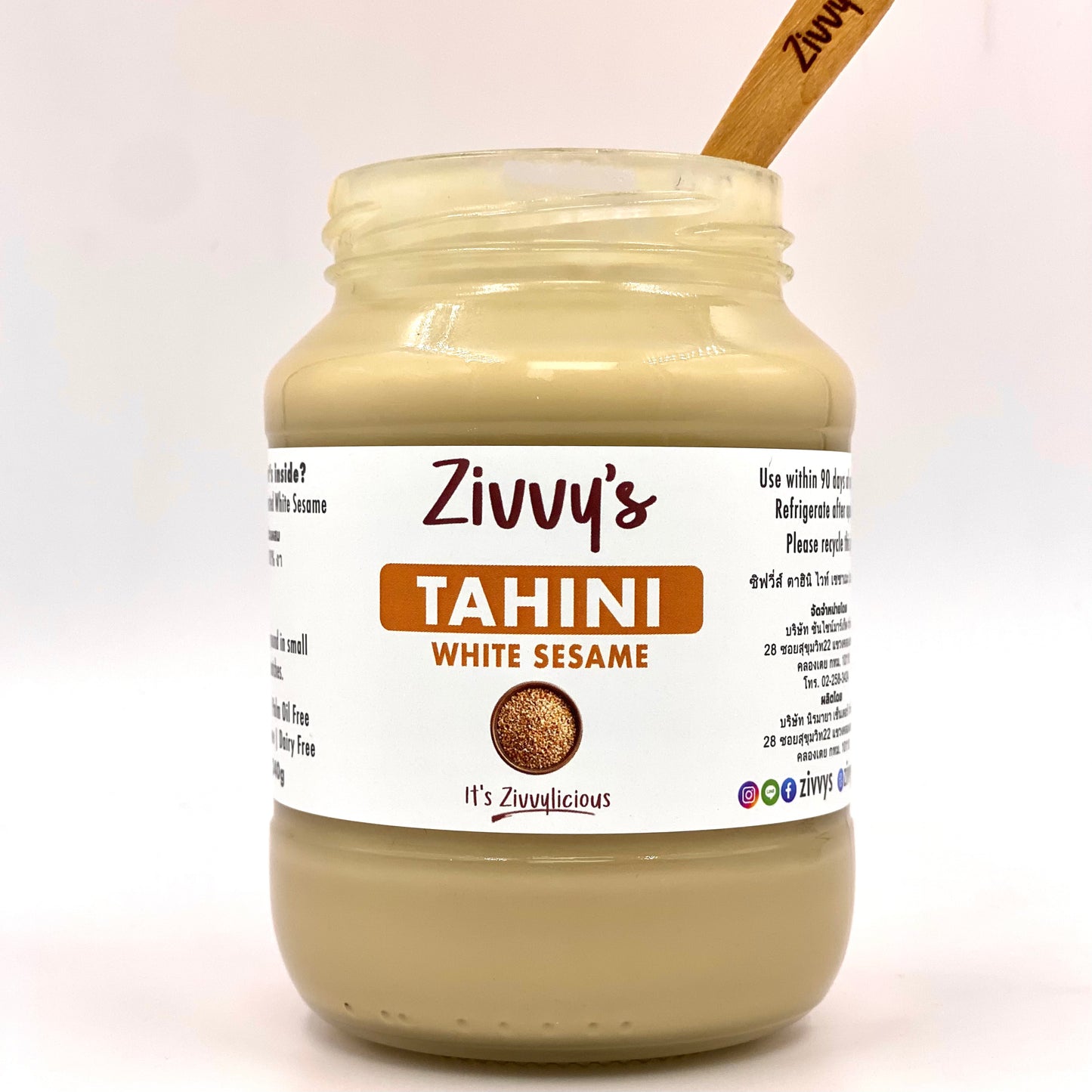 Tahini - White Sesame | 100% Pure Stone-Ground for Rich Flavor and Versatility | Zivvy's
