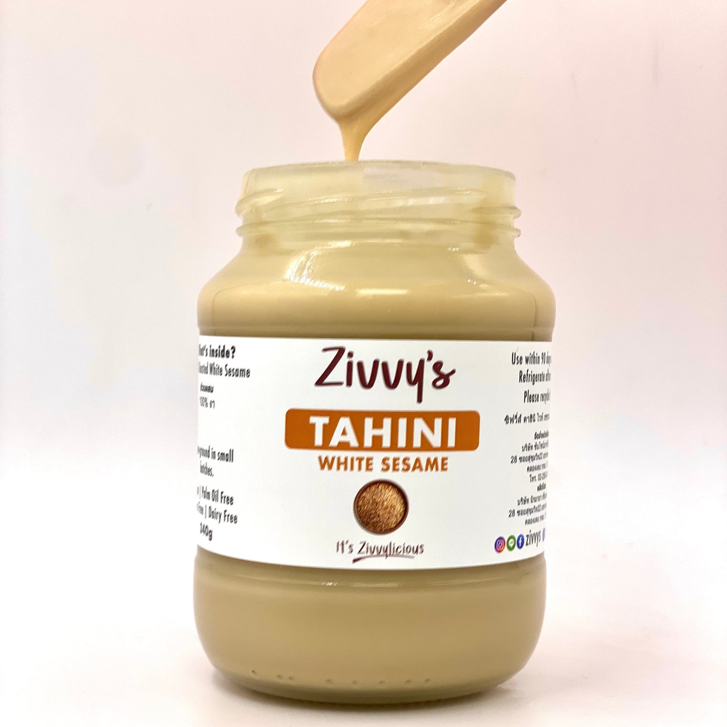 Tahini - White Sesame | 100% Pure Stone-Ground for Rich Flavor and Versatility | Zivvy's