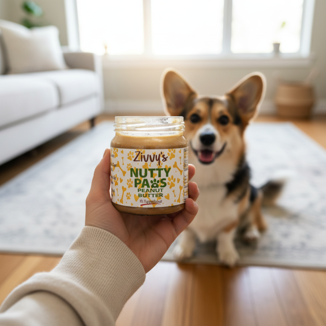 Nutty Paws for Dogs - เนยถั่วลิสงผสมเมล็ดฟักทองและเมล็ดเจีย | Zivvy's