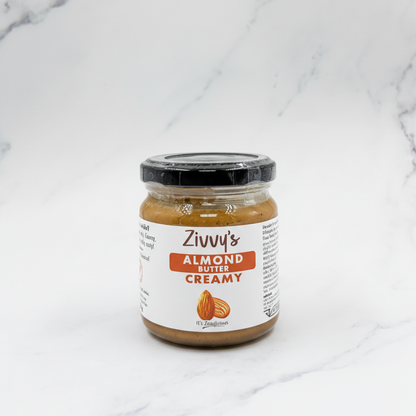 เนยอัลมอนด์ครีม – อัลมอนด์คั่วบดหยาบ ไม่ใส่สารเติมแต่ง | Zivvy's