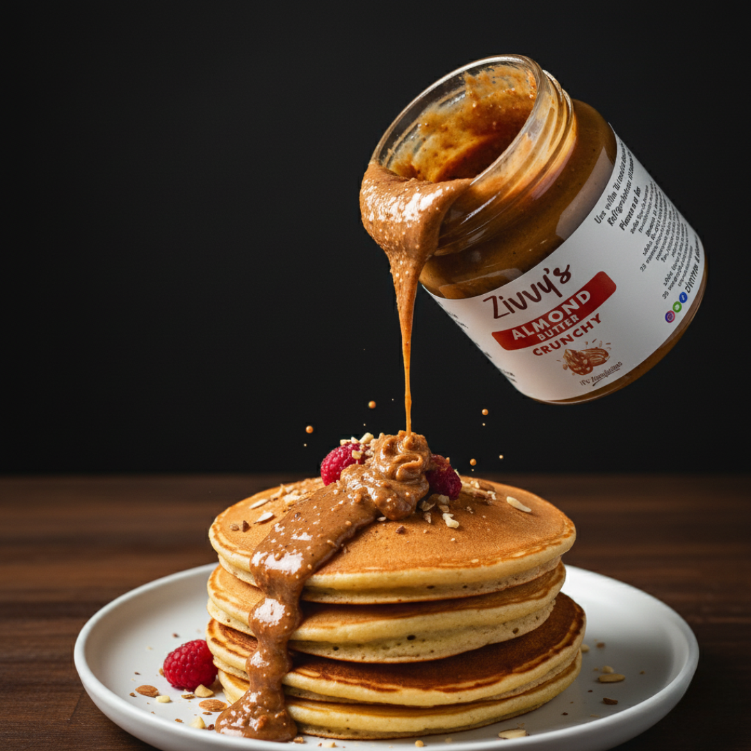 Crunchy Almond Butter – Extra Crunch, Roasted Almonds, 100% Pure | Zivvy's