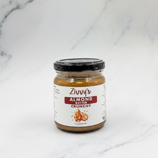เนยอัลมอนด์กรุบกรอบ – อัลมอนด์คั่ว 100% บริสุทธิ์ | Zivvy's