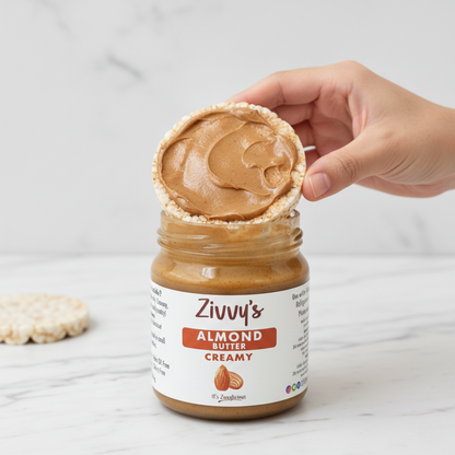 Creamy Almond Butter – Stone-Ground, Roasted Almonds, No Additives | Zivvy's
