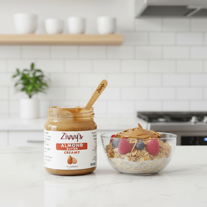 Creamy Almond Butter – Stone-Ground, Roasted Almonds, No Additives | Zivvy's