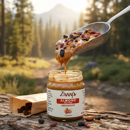 Crunchy Almond Butter – Extra Crunch, Roasted Almonds, 100% Pure | Zivvy's