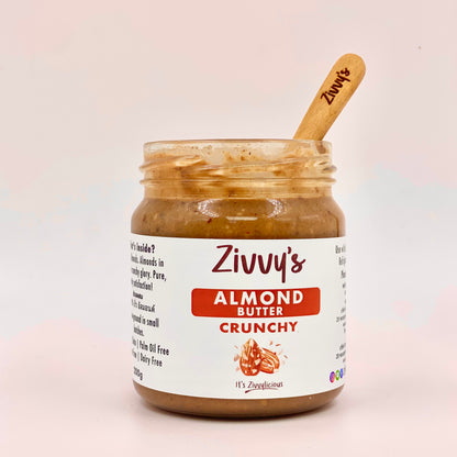 Crunchy Almond Butter – Extra Crunch, Roasted Almonds, 100% Pure | Zivvy's