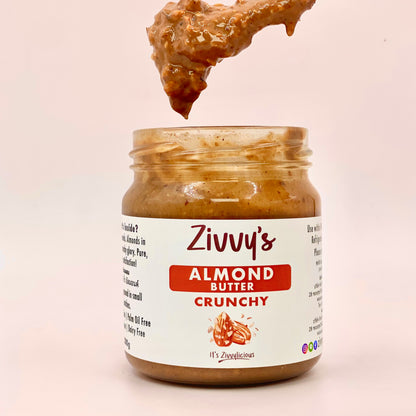 Crunchy Almond Butter – Extra Crunch, Roasted Almonds, 100% Pure | Zivvy's