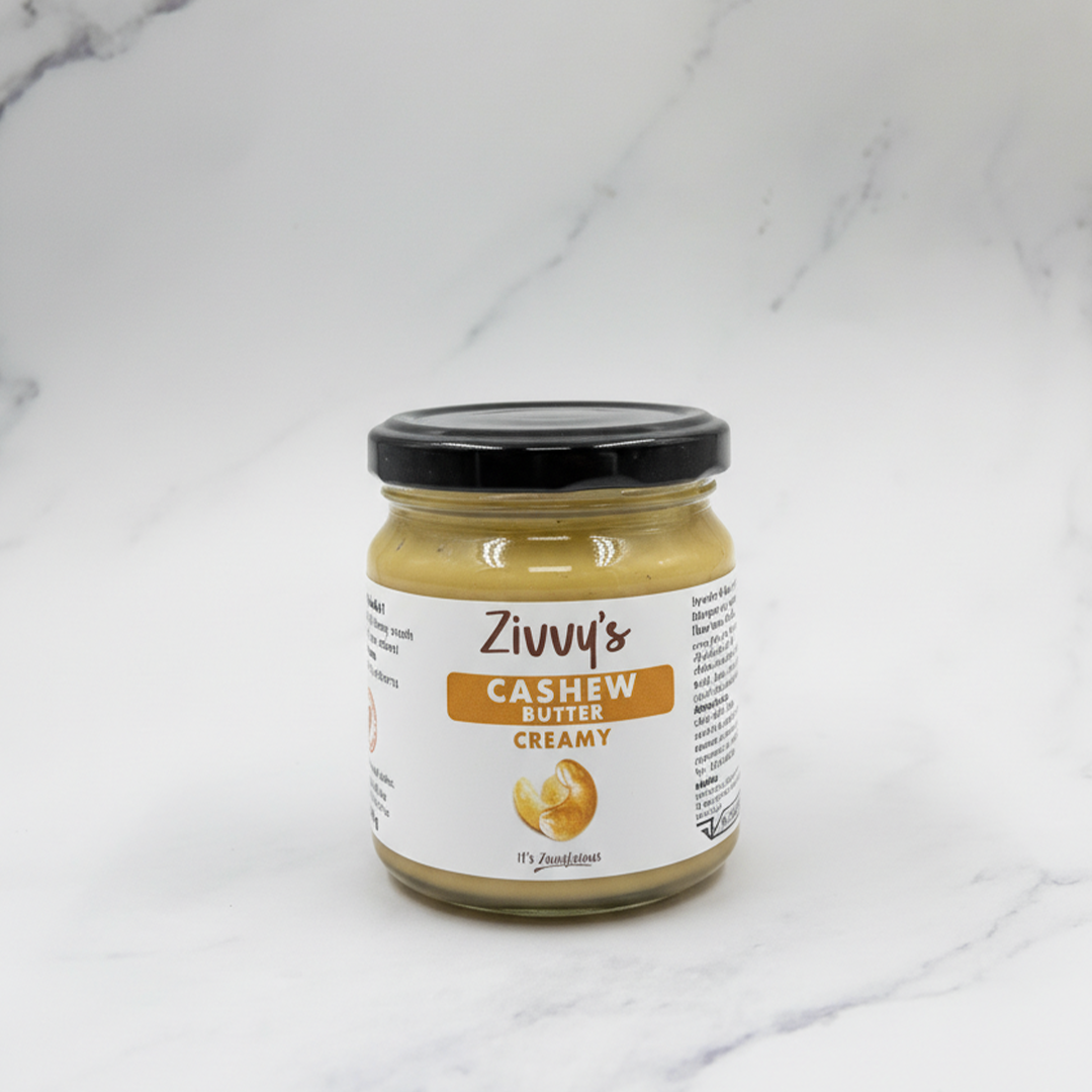 เนยเม็ดมะม่วงหิมพานต์เนื้อครีม – เนียนนุ่ม หวานตามธรรมชาติ บดด้วยหิน ปราศจากสารเติมแต่ง | Zivvy's