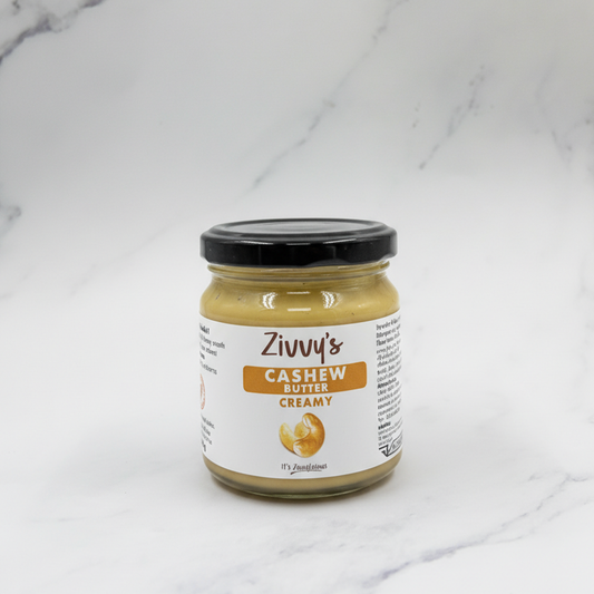 เนยเม็ดมะม่วงหิมพานต์เนื้อครีม – เนียนนุ่ม หวานตามธรรมชาติ บดด้วยหิน ปราศจากสารเติมแต่ง | Zivvy's