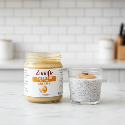 เนยเม็ดมะม่วงหิมพานต์เนื้อครีม – เนียนนุ่ม หวานตามธรรมชาติ บดด้วยหิน ปราศจากสารเติมแต่ง | Zivvy's