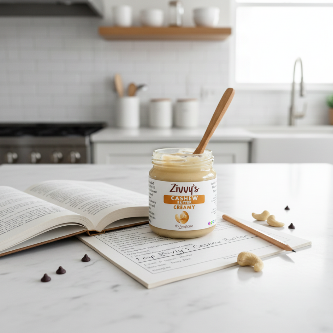 เนยเม็ดมะม่วงหิมพานต์เนื้อครีม – เนียนนุ่ม หวานตามธรรมชาติ บดด้วยหิน ปราศจากสารเติมแต่ง | Zivvy's