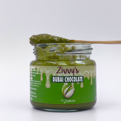 Pistachio Dubai Chocolate with White and Dark Chocolate and Roasted Shredded Coconut as Kunafa | Zivvy's