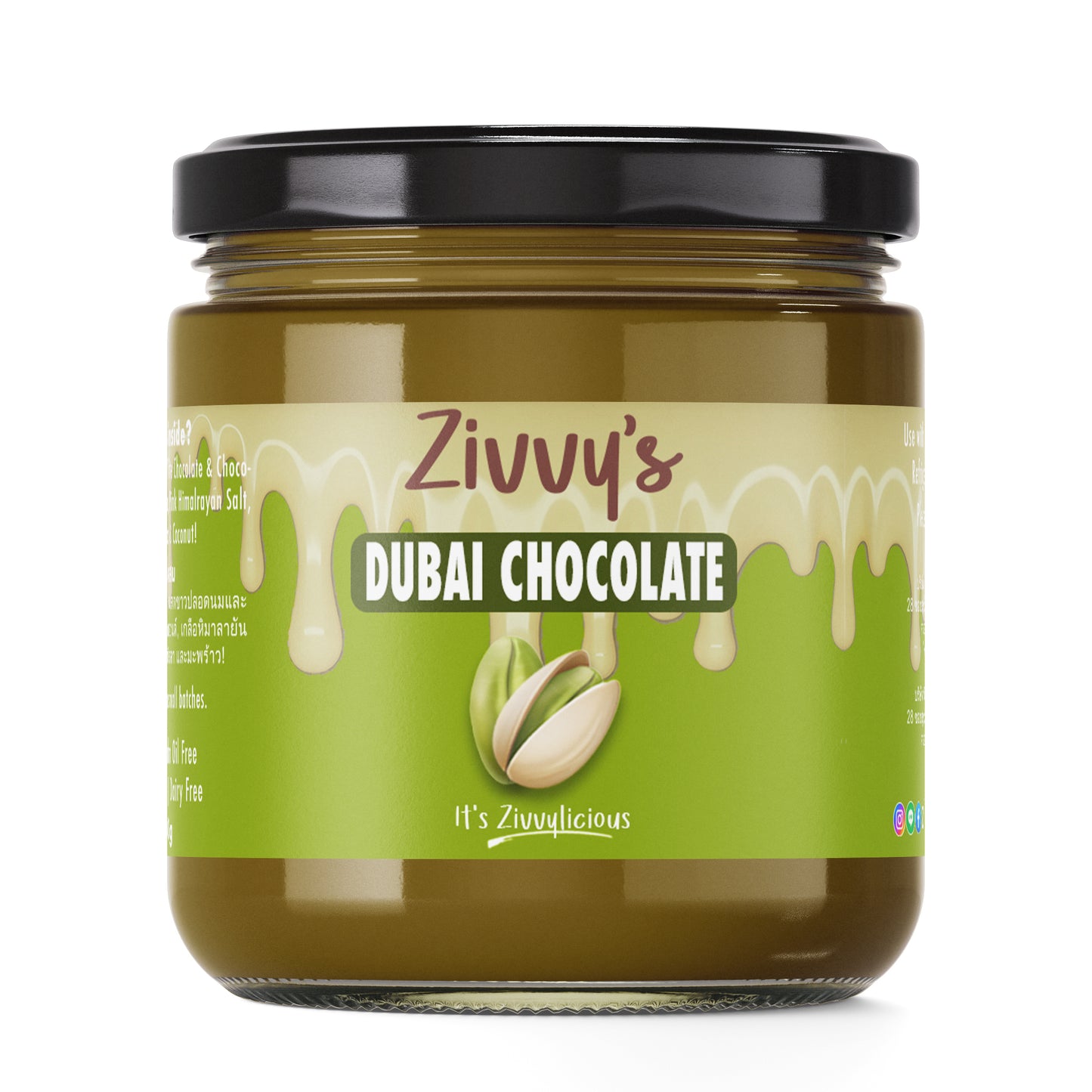 Pistachio Dubai Chocolate with White and Dark Chocolate and Roasted Shredded Coconut as Kunafa | Zivvy's