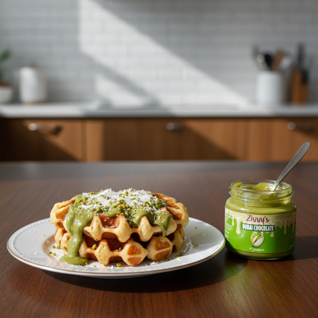 Pistachio Dubai Chocolate with White and Dark Chocolate and Roasted Shredded Coconut as Kunafa | Zivvy's