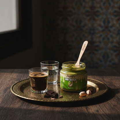 Pistachio Dubai Chocolate with White and Dark Chocolate and Roasted Shredded Coconut as Kunafa | Zivvy's