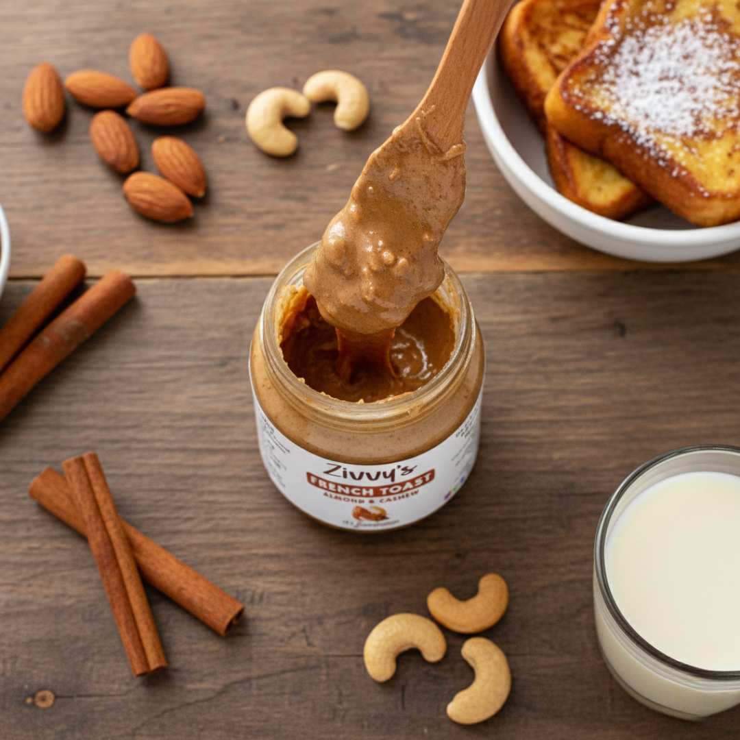 French Toast With Almonds, Cashews and Warm Cinnamon Comfort | Zivvy's