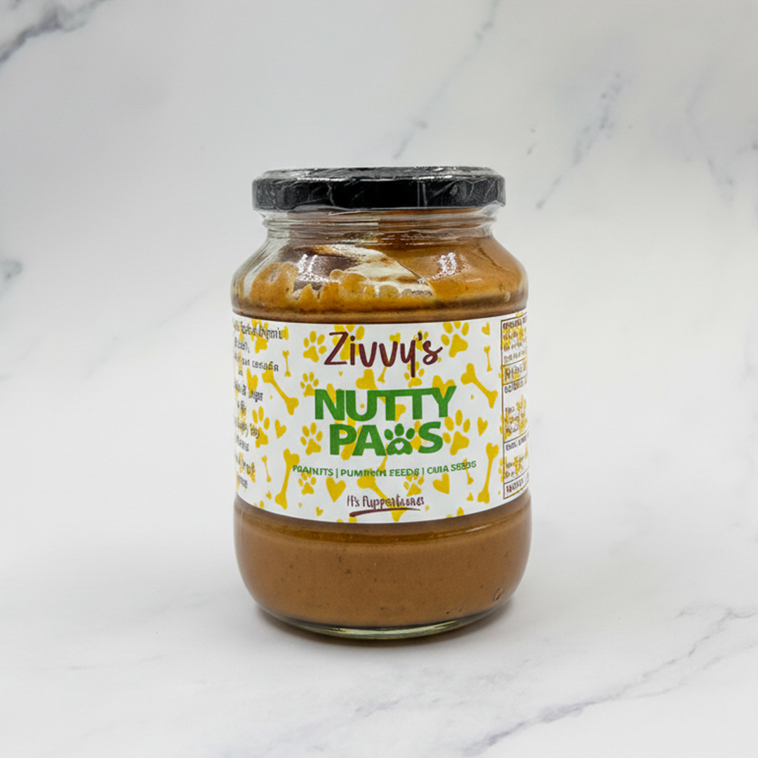 Nutty Paws for Dogs - เนยถั่วลิสงผสมเมล็ดฟักทองและเมล็ดเจีย | Zivvy's