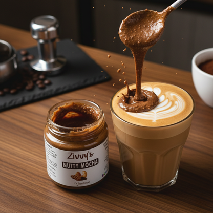 ถั่วมอคค่าผสมอัลมอนด์ มะม่วงหิมพานต์ พีแคน โกโก้ ดาร์กช็อกโกแลต และกาแฟออร์แกนิก | Zivvy's