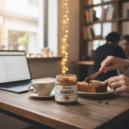 ถั่วมอคค่าผสมอัลมอนด์ มะม่วงหิมพานต์ พีแคน โกโก้ ดาร์กช็อกโกแลต และกาแฟออร์แกนิก | Zivvy's