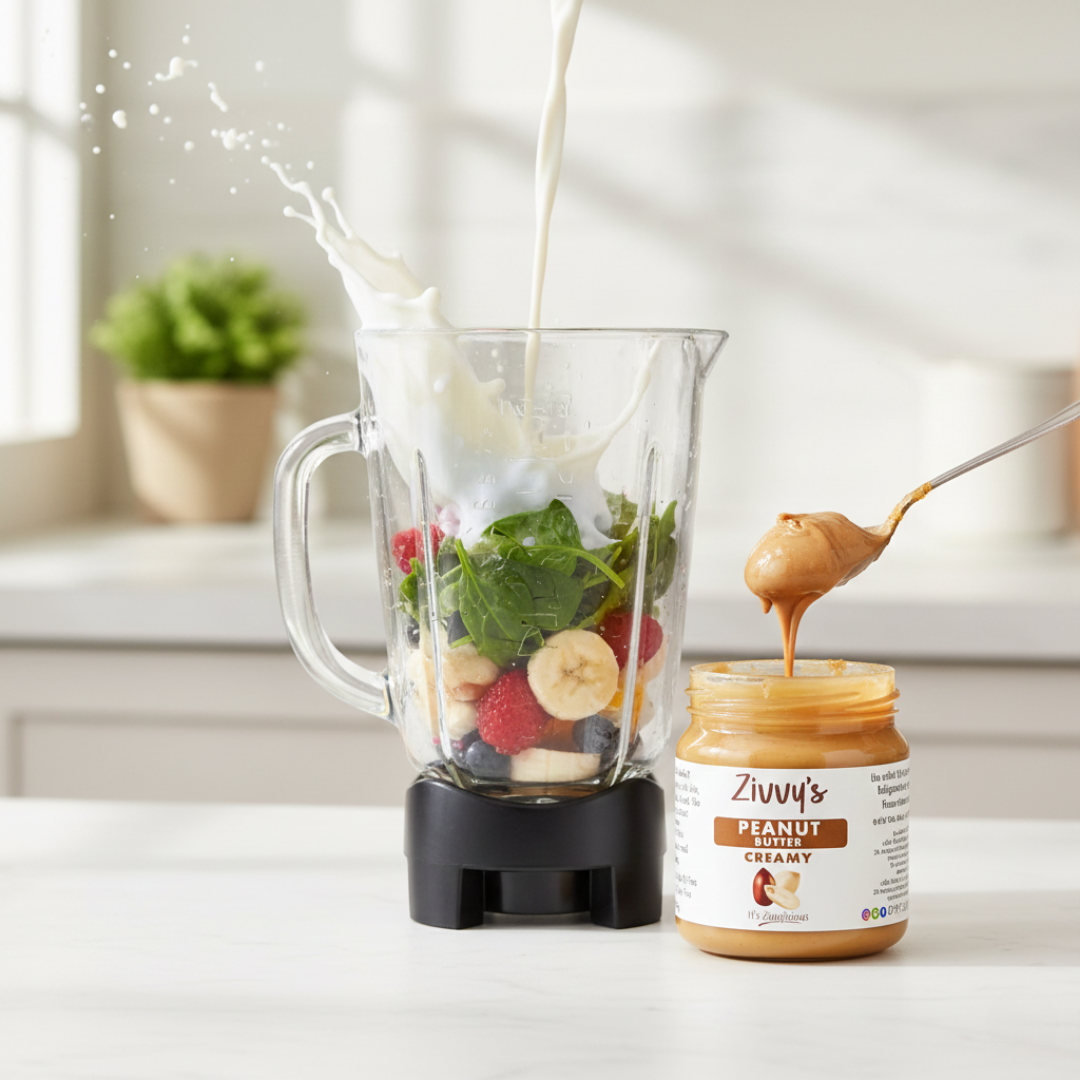 เนยถั่วลิสงครีม – บดด้วยหิน จากธรรมชาติ 100% ปราศจากสารเติมแต่ง | Zivvy's