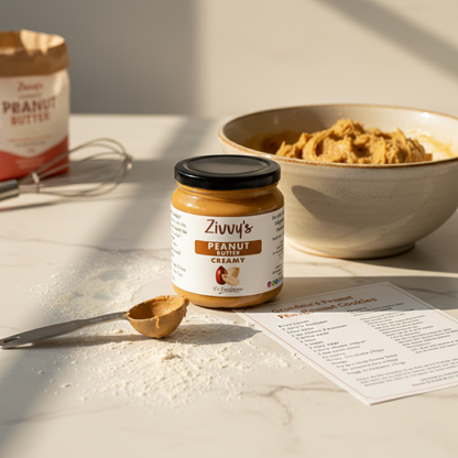 เนยถั่วลิสงครีม – บดด้วยหิน จากธรรมชาติ 100% ปราศจากสารเติมแต่ง | Zivvy's