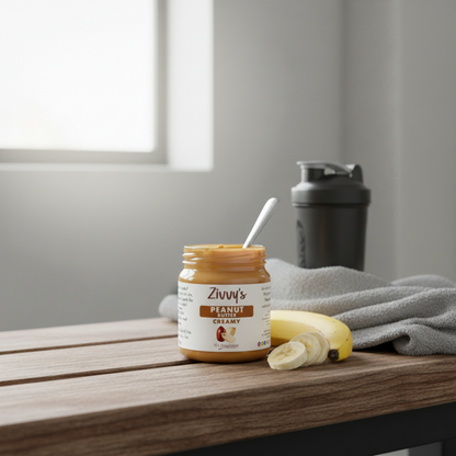 เนยถั่วลิสงครีม – บดด้วยหิน จากธรรมชาติ 100% ปราศจากสารเติมแต่ง | Zivvy's