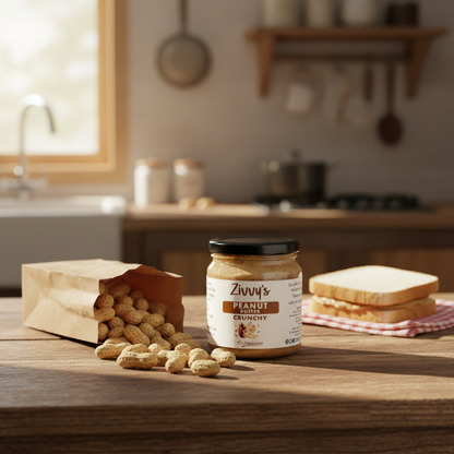 เนยถั่วลิสงกรอบ – ถั่วลิสงคั่ว ไม่มีสารเติมแต่ง กรุบกรอบพิเศษ | Zivvy's