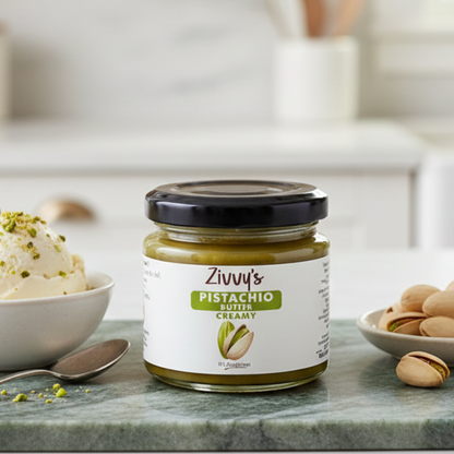 Creamy Pistachio Butter – Rich & Creamy, Handcrafted, Pure Pistachios, No Additives | Zivvy's