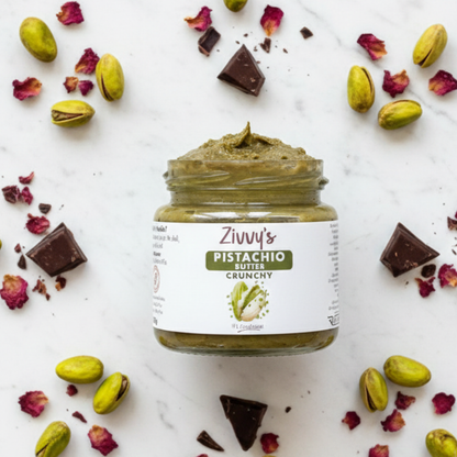 เนยพิสตาชิโอกรุบกรอบ – ทำด้วยมือ ทำจากพิสตาชิโอ 100% ไม่มีสารเติมแต่ง | Zivvy's