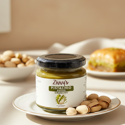 เนยพิสตาชิโอกรุบกรอบ – ทำด้วยมือ ทำจากพิสตาชิโอ 100% ไม่มีสารเติมแต่ง | Zivvy's
