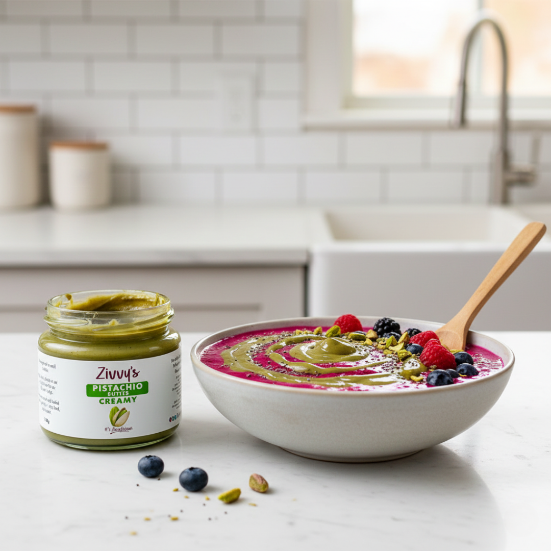 Creamy Pistachio Butter – Rich & Creamy, Handcrafted, Pure Pistachios, No Additives | Zivvy's