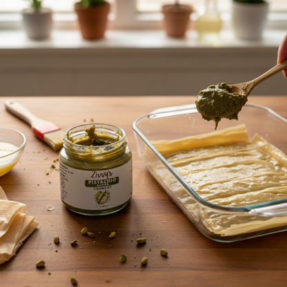 เนยพิสตาชิโอกรุบกรอบ – ทำด้วยมือ ทำจากพิสตาชิโอ 100% ไม่มีสารเติมแต่ง | Zivvy's