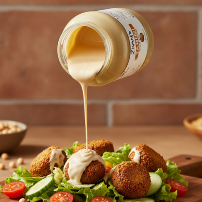 ทาฮินี - งาขาว | 100% บริสุทธิ์จากหินบดเพื่อรสชาติที่เข้มข้นและความหลากหลาย | Zivvy's