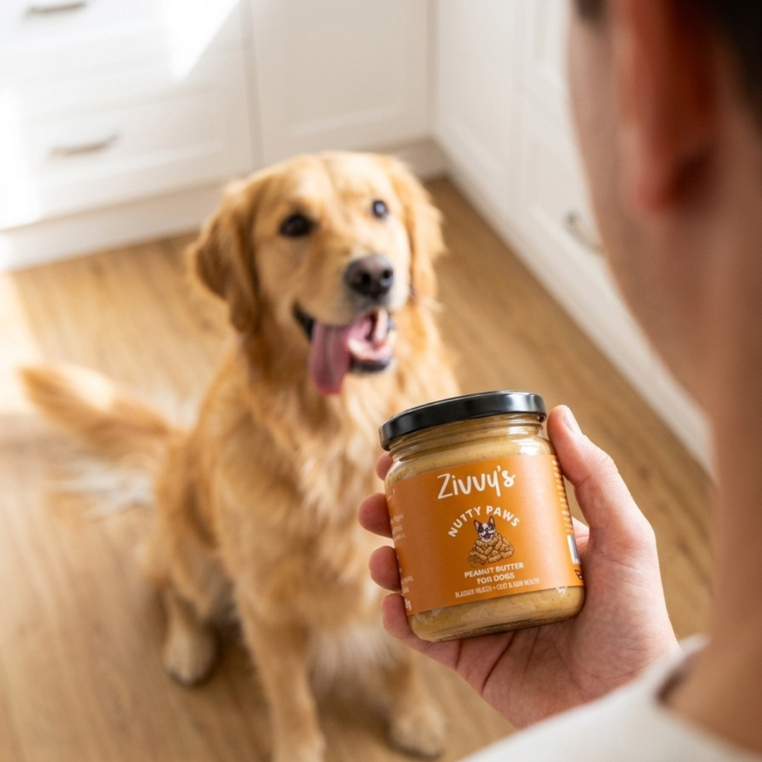 Nutty Paws for Dogs - เนยถั่วลิสงผสมเมล็ดฟักทองและเมล็ดเจีย | Zivvy's